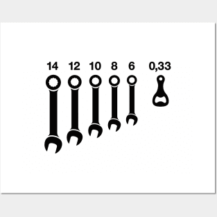 Wrench / wrenches beer bottle opener tools Posters and Art